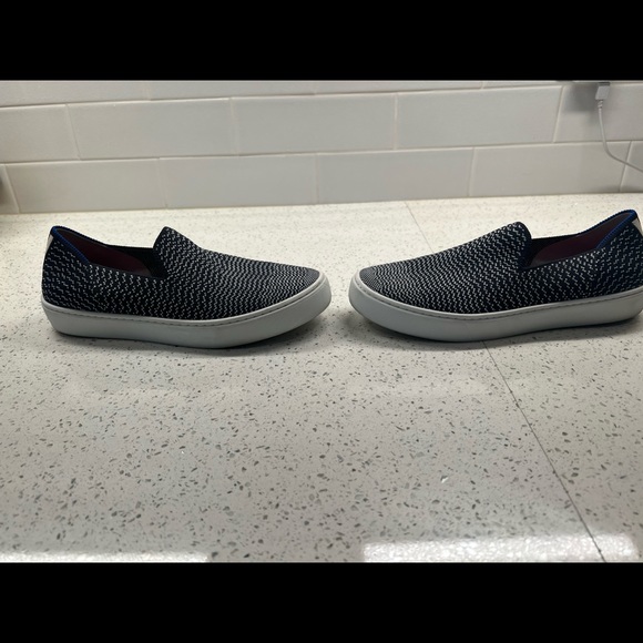 Rothy’s Slip On Sneaker, Size 6.5, Navy blue maritime gradient color. - Picture 3 of 5